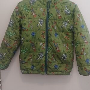 Disney Green Kids Puffer Jacket